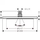 Croma Głowica prysznicowa 280 1jet HANSGROHE 26220670