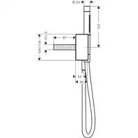 AXOR Edge Uchwyt porter z główką prysznicową 2jet HANSGROHE 46520000