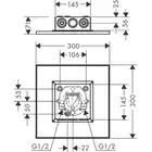 AXOR ShowerSolutions Głowica prysznicowa 300/300 2jet podtynkowa HANSGROHE 35321000