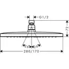 Głowica prysznicowa 280 1jet EcoSmart 9l/min HANSGROHE 26258000