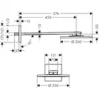 AXOR ShowerSolutions Głowica prysznicowa 250 1jet z ramieniem prysznicoywm HANSGROHE 35284000