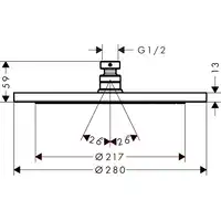 Croma Głowica prysznicowa 280 1jet HANSGROHE 26220670