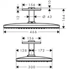 Rainmaker Select Głowica prysznicowa 460 3jet z przyłączem sufitowym HANSGROHE 24006400