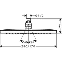 Głowica prysznicowa 280 1jet HANSGROHE 26257000