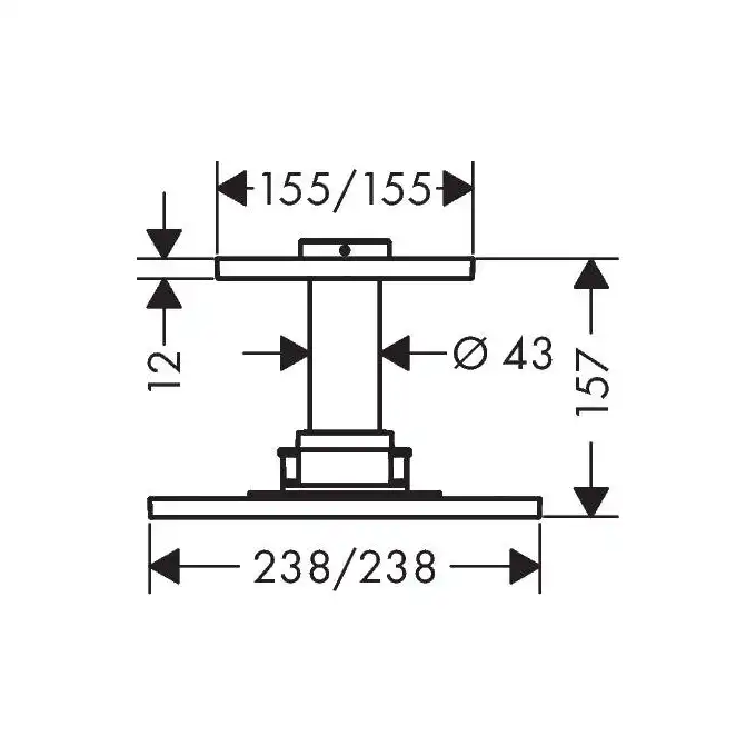 AXOR ShowerSolutions Głowica prysznicowa 250/250 1jet HANSGROHE 35308000