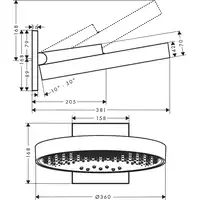 Rainfinity Głowica prysznicowa 360 3jet ścienna HANSGROHE 26234670