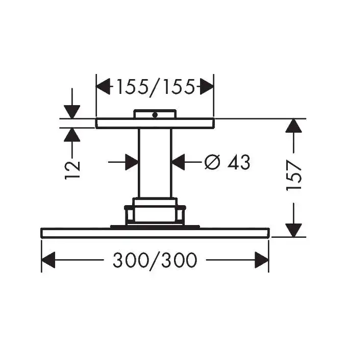 AXOR ShowerSolutions Głowica prysznicowa 300/300 2jet HANSGROHE 35320000