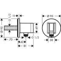 AXOR ShowerSolutions Uchwyt porter FixFit HANSGROHE 36733000