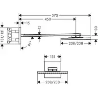 AXOR ShowerSolutions Głowica prysznicowa 250/250 2jet z ramieniem prysznicowym HANSGROHE 35310000