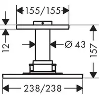 AXOR ShowerSolutions Głowica prysznicowa 250/250 1jet HANSGROHE 35308000