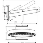 Rainfinity Głowica prysznicowa 360 1jet ścienna HANSGROHE 26230140