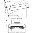 Rainfinity Głowica prysznicowa 250 1jet z przyłączem sufitowym HANSGROHE 26226700