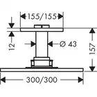 AXOR ShowerSolutions Głowica prysznicowa 300/300 2jet HANSGROHE 35320000