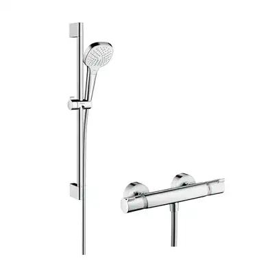 Croma Select E Zestaw prysznicowy Vario z termostatem Ecostat Comfort i drążkiem 65 cm HANSGROHE 27081400