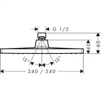 Crometta E Głowica prysznicowa 240 1jet HANSGROHE 26726000