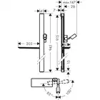 Unica Drążek prysznicowy E 90 cm z wężem HANSGROHE 27640400