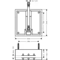 Raindance Zestaw podstawowy do głowicy prysznicowej 260/260 1jet HANSGROHE 26471180