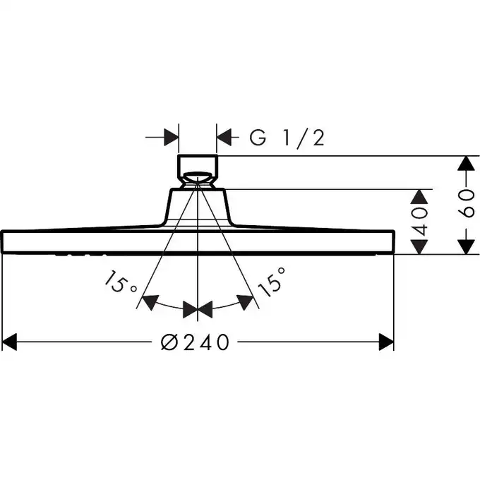 Crometta S Głowica prysznicowa 240 1jet LowPressure HANSGROHE 26725000