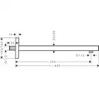 Ramię prysznicowe square 38.9 cm HANSGROHE 27694700