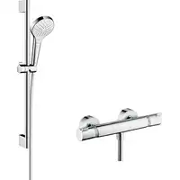 Croma Select S Zestaw prysznicowy Vario z termostatem Ecostat Comfort i drążkiem 65 cm HANSGROHE 27013400