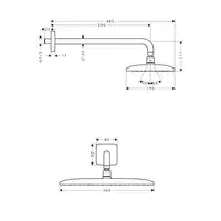 Raindance E Głowica prysznicowa 360 1jet z ramieniem prysznicowym 39 cm HANSGROHE 27376000