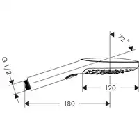 Raindance Select E Główka prysznicowa 120 3jet HANSGROHE 26520990