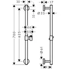 Unica Drążek prysznicowy Comfort 65 cm HANSGROHE 26401000