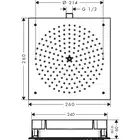 Raindance Głowica prysznicowa 260/260 1jet EcoSmart 9 l/min HANSGROHE 26481000