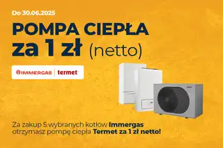 Kup 5 kotłów Immergas i odbierz pompę ciepła Termet za 1 zł netto!