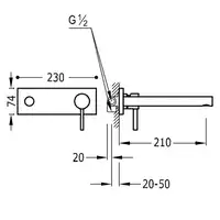 Bateria podtynkowa Chrom TRES 20320002