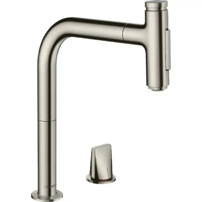 Metris Select M71 2-otworowa jednouchwytowa bateria kuchenna 2-hole 200, wyciągana wylewka, 2jet, sBox HANSGROHE 73818800