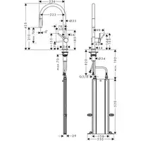 Talis M54 Jednouchwytowa bateria kuchenna 210, wyciągana wylewka, 2jet, sBox HANSGROHE 72801800