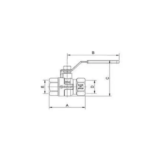 TAJO 2000 zawór kulowy antykamienny, VITAQ, 3/4GW x 3/4GW, uchwyt nierdzewny ARCO 00006AC