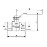 TAJO 2000 zawór kulowy antykamienny, VITAQ, 3/4GW x 3/4GW, uchwyt nierdzewny ARCO 00006AC