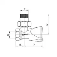 TEIDE PLUS zawór grzejnikowy kątowy, 1/2GW, chromowany ARCO 503205