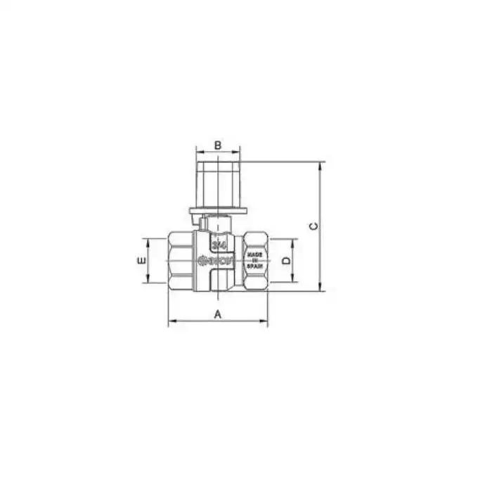 TAJO 2000 zawór kulowy, 2 1/2GW x 2 1/2GW, uchwyt kwadratowy 30 x 30 ARCO 01122