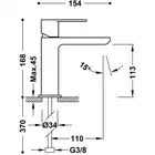 Bateria umywalkowa Stal TRES 20010301AC