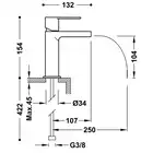 Bateria umywalkowa wylewka kaskada otwarta Biały-Chrom TRES 20011001BL