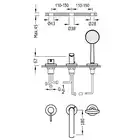 Bateria wannowa trzyotworowa ALPLUS Chrom TRES 20316102