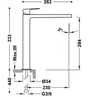 Bateria umywalkowa Stal TRES 21180301AC