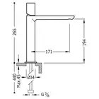 Bateria umywalkowa Chrom TRES 06120304