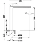 Bateria umywalkowa Chrom TRES 21180301