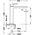 Bateria umywalkowa Chrom TRES 21120301