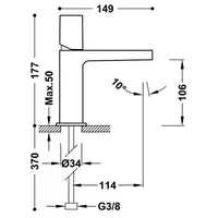 Bateria umywalkowa Stal TRES 21110302AC