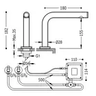 Mieszalnik baterii elektronicznej umywalkowej TOUCH‑TRES Chrom TRES 06144801