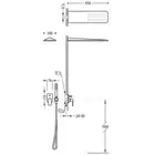 Zestaw natryskowy z baterią podtynkową LOFT z regulacją strumienia Chrom TRES 20018005