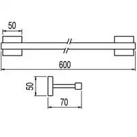 Wieszak na ręcznik 600 mm Stal TRES 10723603AC