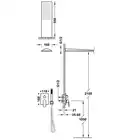 Zestaw natryskowy z baterią podtynkową Rapid-Box z regulacją strumienia 160x550 mm Matowa czerń TRES 21128005NM