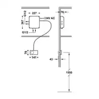 Wbudowany system elektronicznej kontroli termostatycznej Shower Technology Blue EditionBiały-Chrom TRES 49286299