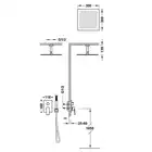 Zestaw natryskowy z baterią podtynkową Rapid-Box z regulacją strumienia 300x300 mm Chrom TRES 21128003